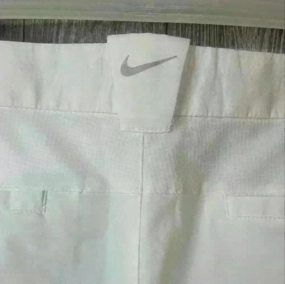 Nike Gold Tour performance white dri-fit pants.  Size 34x30. 100% polyester. - Picture 4 of 5